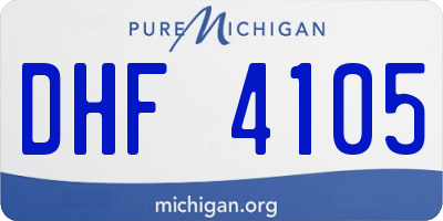 MI license plate DHF4105