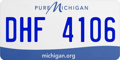 MI license plate DHF4106