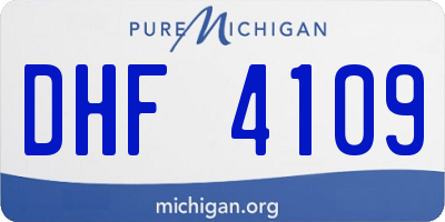MI license plate DHF4109