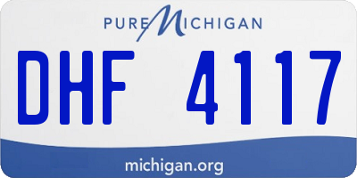 MI license plate DHF4117