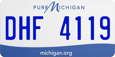 MI license plate DHF4119