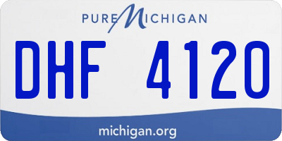 MI license plate DHF4120