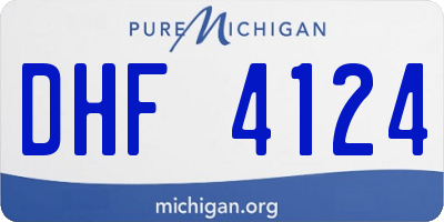 MI license plate DHF4124