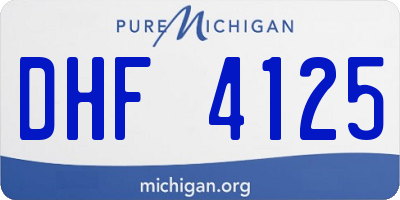 MI license plate DHF4125