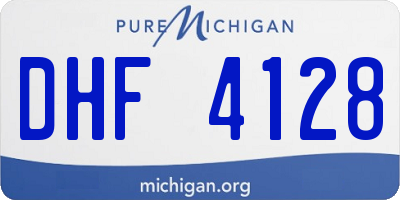 MI license plate DHF4128