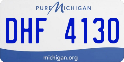 MI license plate DHF4130
