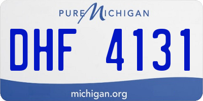 MI license plate DHF4131