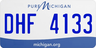 MI license plate DHF4133