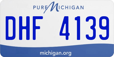 MI license plate DHF4139