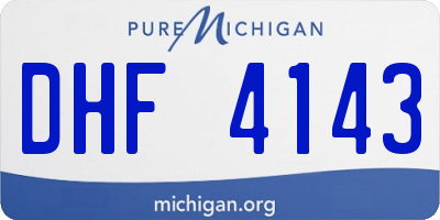 MI license plate DHF4143