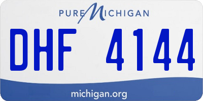 MI license plate DHF4144