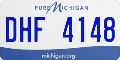 MI license plate DHF4148