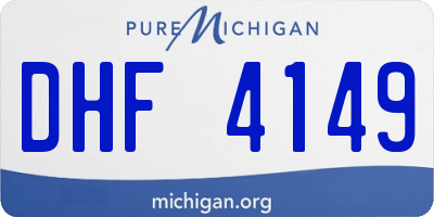 MI license plate DHF4149