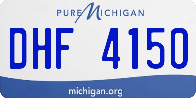 MI license plate DHF4150