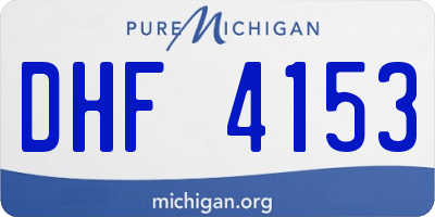 MI license plate DHF4153