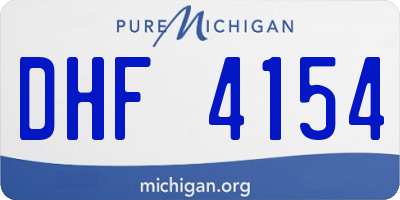 MI license plate DHF4154