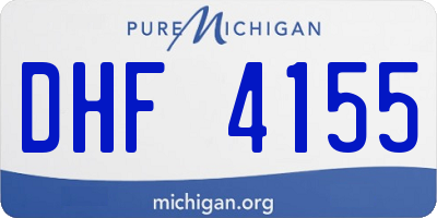 MI license plate DHF4155