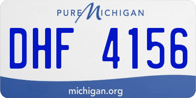 MI license plate DHF4156