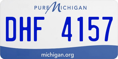 MI license plate DHF4157