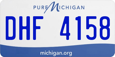 MI license plate DHF4158