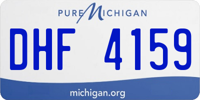 MI license plate DHF4159