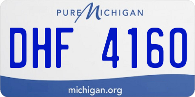 MI license plate DHF4160
