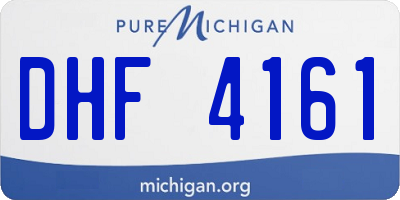 MI license plate DHF4161