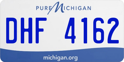 MI license plate DHF4162