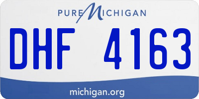 MI license plate DHF4163