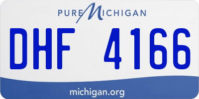 MI license plate DHF4166