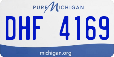 MI license plate DHF4169
