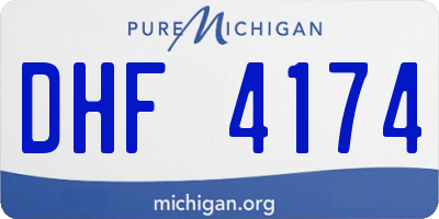MI license plate DHF4174