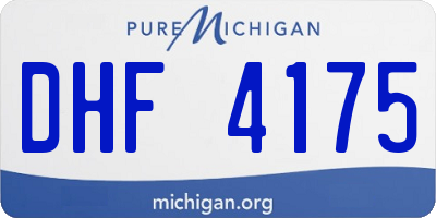 MI license plate DHF4175