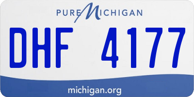 MI license plate DHF4177