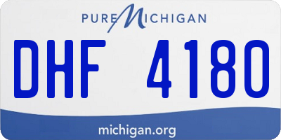 MI license plate DHF4180