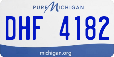 MI license plate DHF4182