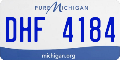 MI license plate DHF4184