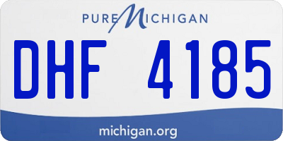 MI license plate DHF4185