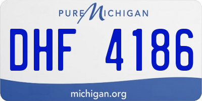 MI license plate DHF4186