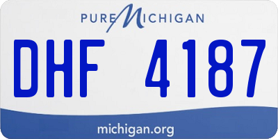 MI license plate DHF4187