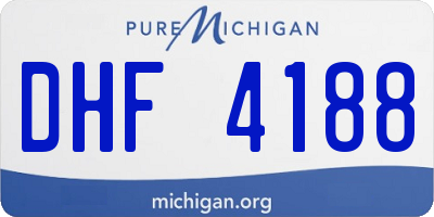 MI license plate DHF4188