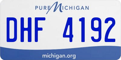 MI license plate DHF4192