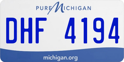 MI license plate DHF4194