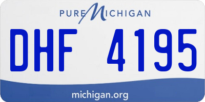 MI license plate DHF4195