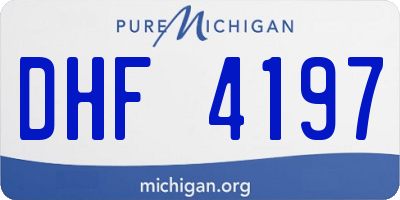 MI license plate DHF4197