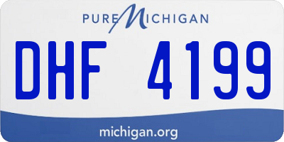 MI license plate DHF4199