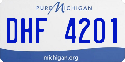 MI license plate DHF4201
