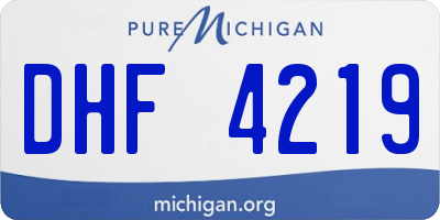 MI license plate DHF4219