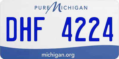 MI license plate DHF4224