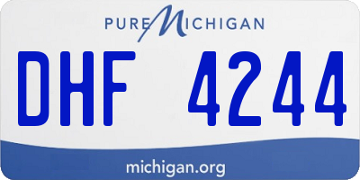 MI license plate DHF4244